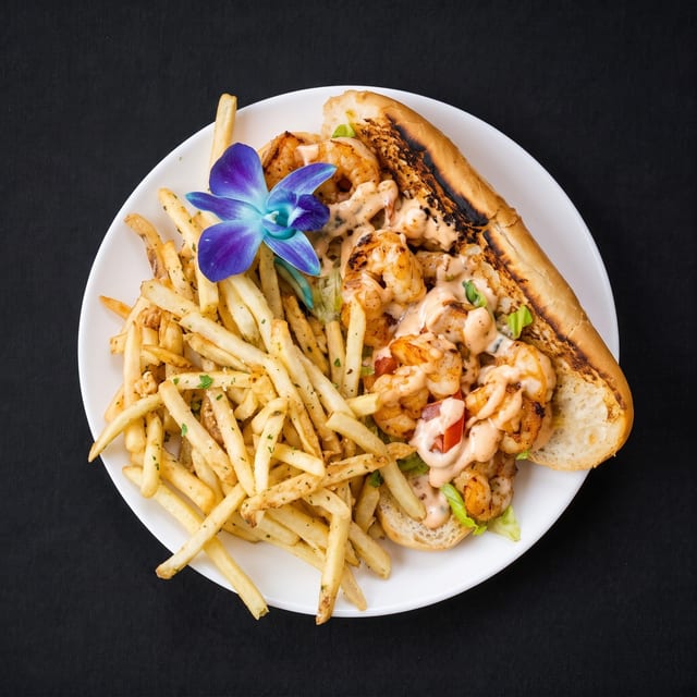 Mardi Gras Blackened Shrimp Rich Boy.