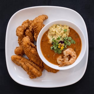 Cajun Fried Catfish Etouffee
